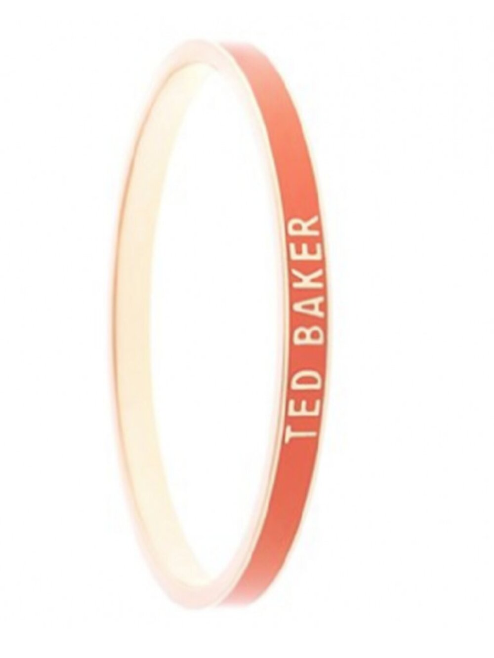 TED BAKER CLARY NARROW ENAMEL BANGLE, CORAL